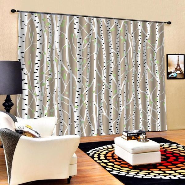 

decoration curtains 3d curtain blackout window curtain living room tree curtains white forest