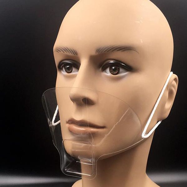 

40 pieces mask catering transparent mask anti-fog environmental protection plastic food l kitchen prevent saliva