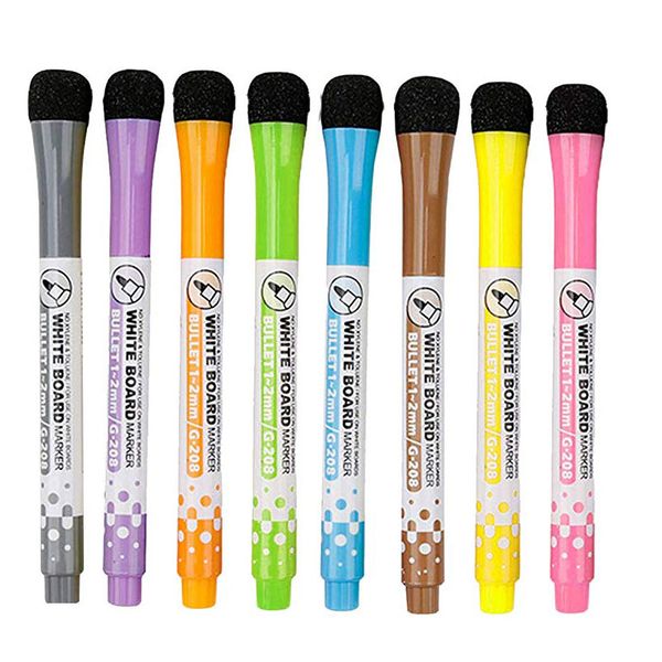 

8pcs magnetic whiteboard pen magnet white board markers for office school supplies