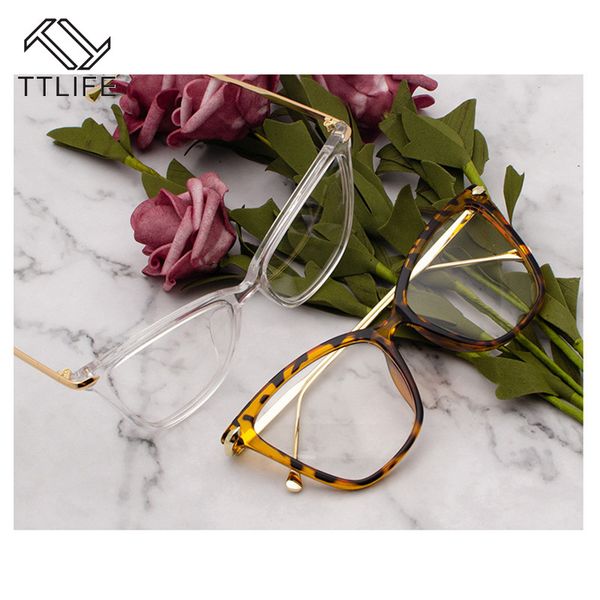 

ttlife 2020 vintage women glasses frame anti light eyeglasses retro round clear lens glasses spectacle frame uv400 yjhh0312, White;black