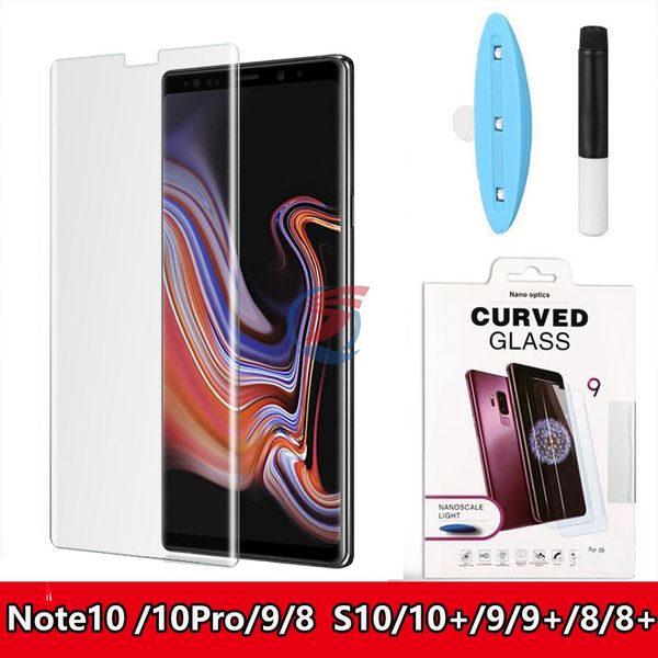 

UV NANO Liquid Glue 3D Curved Tempered GlASS PHONE SCREEN Protector For iphone XR XS XS MAX 6 7 Samsung Galaxy Note9 S8 S9 Plus Note8 S7Edge