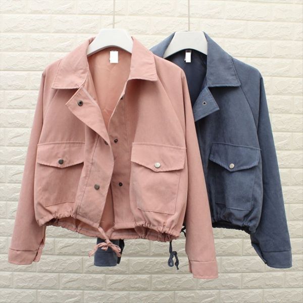 

2019 harajuku small loose jacket short female coat student thin coat short hat, White