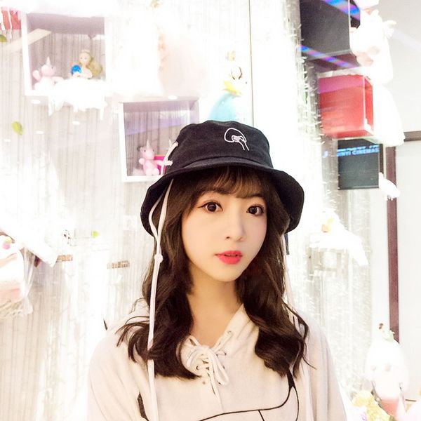 

ins fisherman hat female hat cover face strap korean version wild japanese literature and art small fresh cute soft girl 2020
