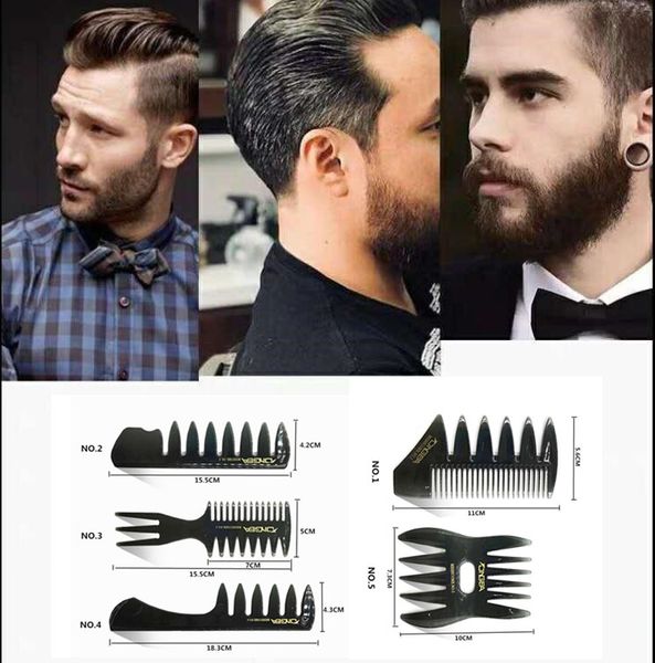 Epack Barber Oil Head Comb Men Cestomen Handle Grip Large Tooth