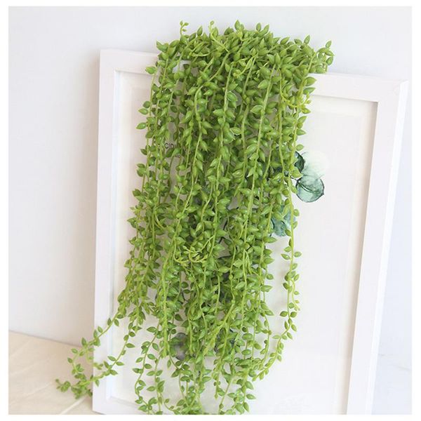 

78cm long green scindapsus ivy artificial vine plants silk leaves fake faux foliage rattan hanging wall wedding decoration