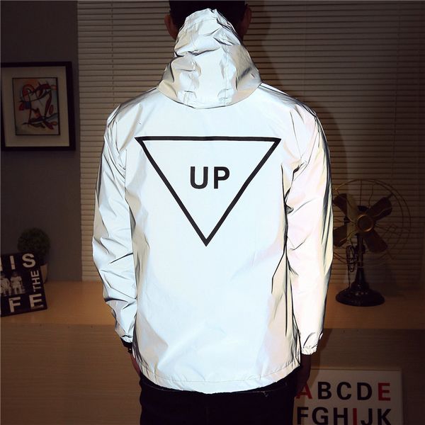 

spring autumn day youth couple wear windbreaker men women charge student korean sports 3m reflective jacket class service q, Tan;black