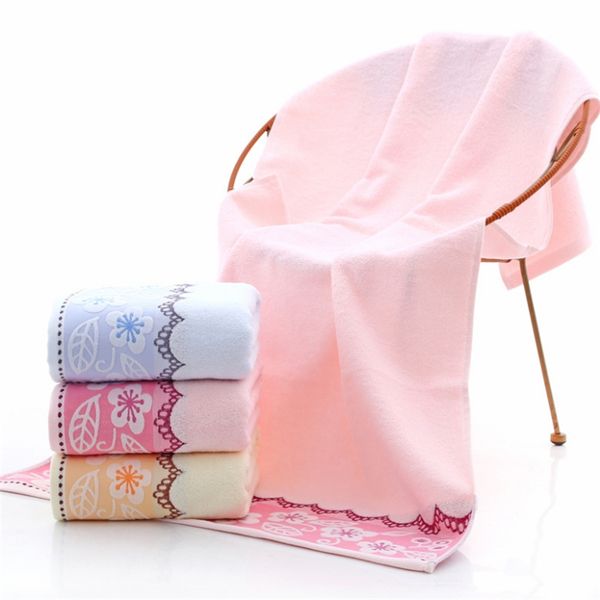 

2019 new cotton bath towel 70*140cm comfortable soft absorbent beach towel factory wholesale