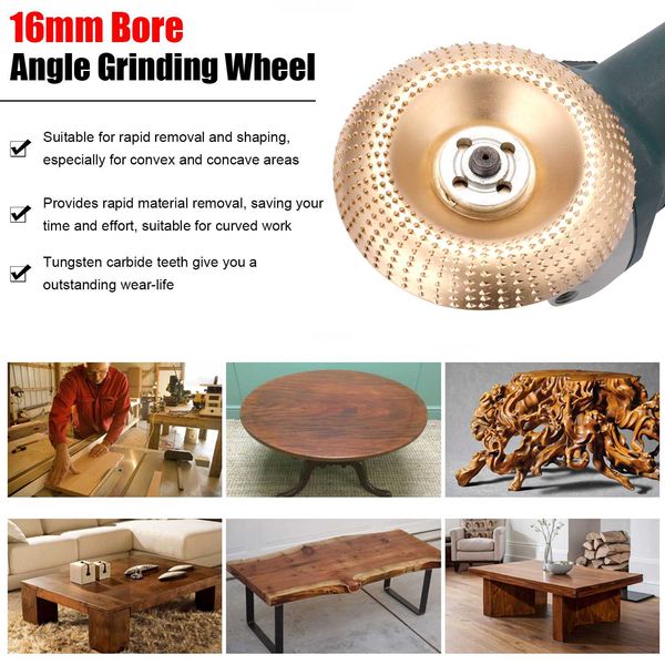 

16mm bore shaping wood angle grinding wheel sanding carving rotary tool abrasive disc for angle grinder polishing grinding tool