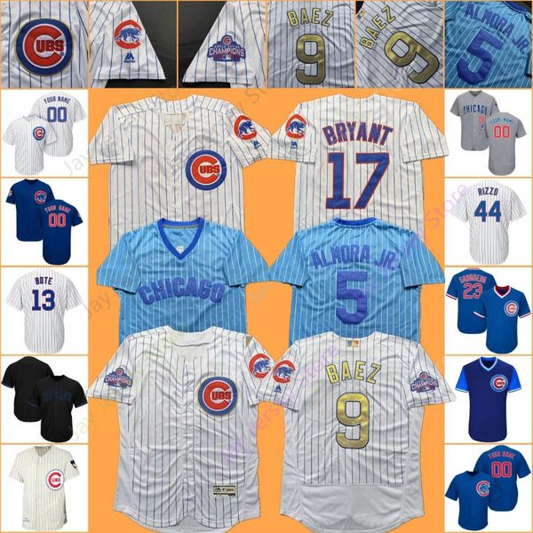 

Chicago 2019 Cubs Jersey Javier Baez David Bote Kris Bryant Anthony Rizzo Addison Russell Albert Almora Jr. Jason Heyward Kyle Schwarber Men
