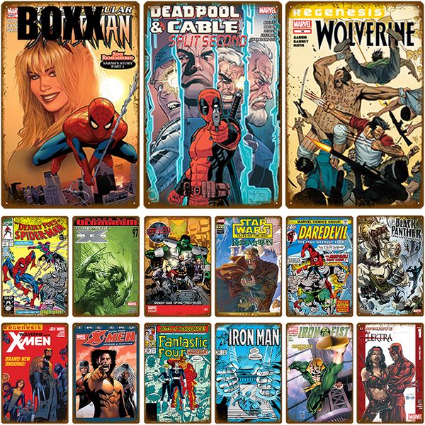 

2020 super hero wall decor metal sign wall art tin sign posterschic plaque metal vintage decor poster restaurant bar decoration pub