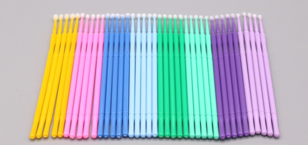

100pcs/bag disposable microbrush eyelashes extension individual lash removing swab micro brush for eyelash extension tools