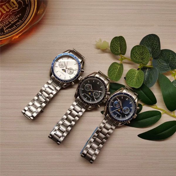 

luxury watch for man stainless steel bracelet black face mechanical watch automatic movement watches 193, Slivery;brown