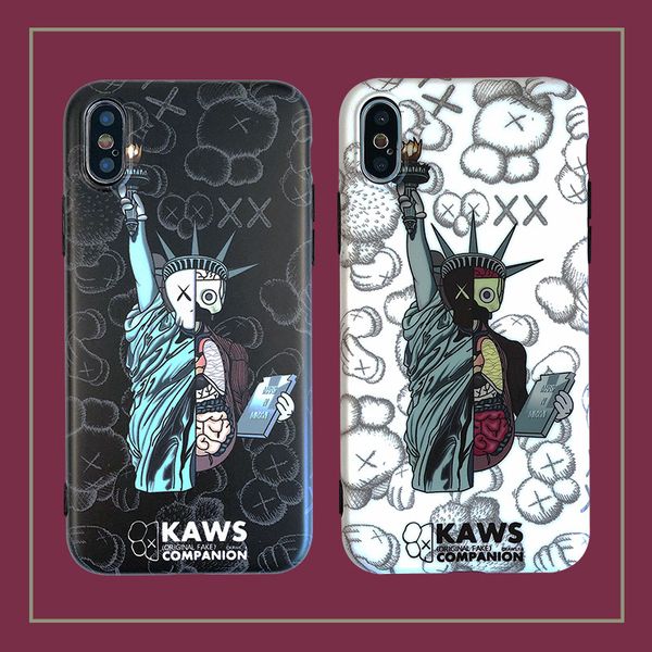 

Kaws Статуя Свободы чехол для iPhone 11 Pro X / Xr / Xs Max ТПУ Мягкий чехол Protector Телефон 216