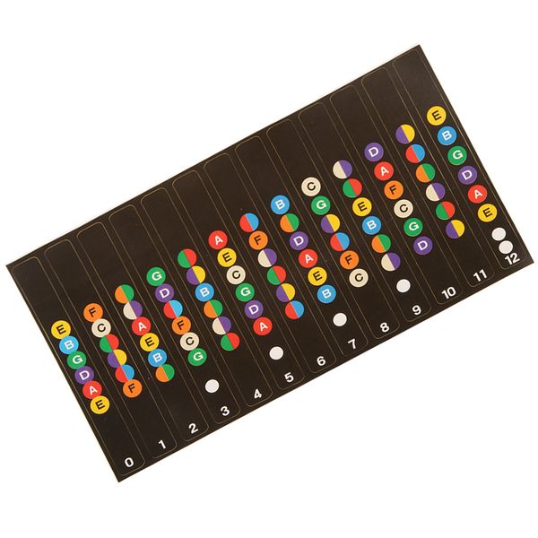 

1pc guitar fretboard notes map labels fret sticker decals for beginner learn