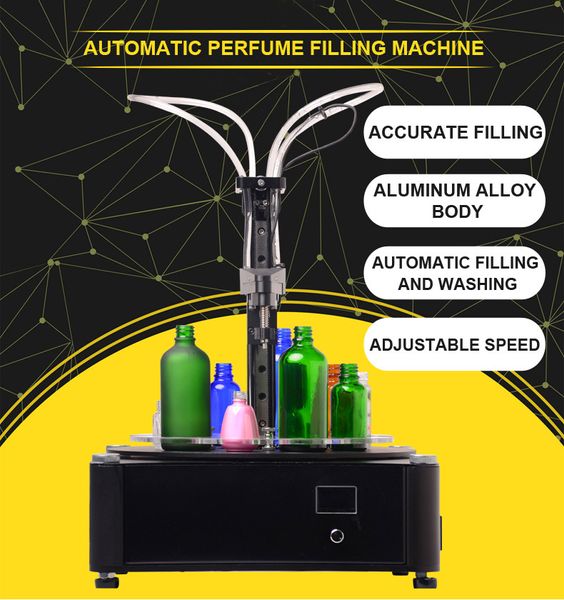 Exatidão Máquina de Enchimento Líquido Digital Display LCD Perfume Beber Água Máquina De Enchimento De Leite Frasco Enchimento Vial