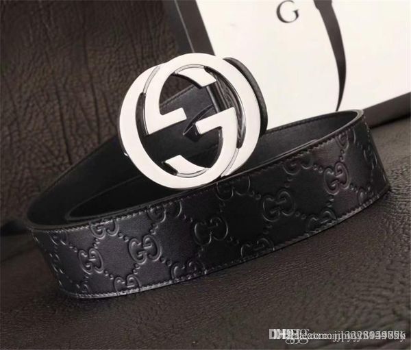 

2018 famous designer smooth buckle fashion genuine leather men belt belts for women jeans strap waistband, Black;brown