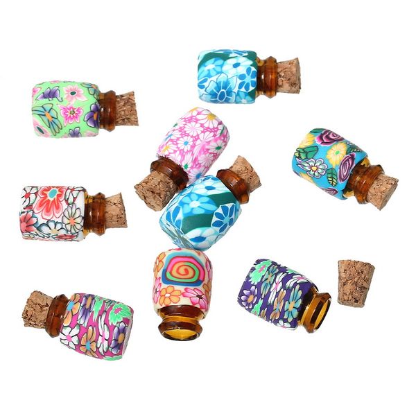 

storage bottle mini round colorful floral small glass bottles storage containers vials with corks organizer accessories 80pcs