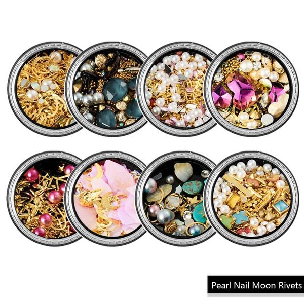 

diy кристалл rhinestone блеск камень 3d nail art decoration gems подвески гвозди ювелирные аксессуары, Silver;gold