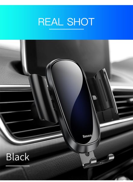 

baseus car phone holder for iphone samsung mobile phone holder stand metal gravity air vent mount gps cell phone holder in car