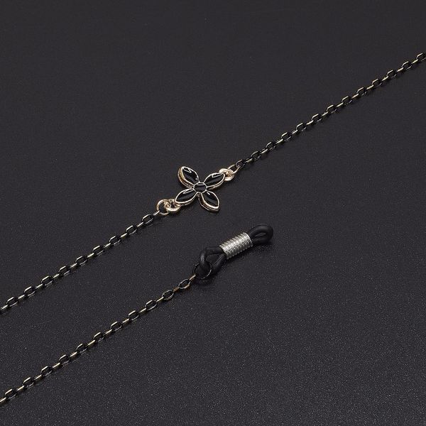 

simple black grass glasses metal chain glasses chain is not easy to fade, Blue