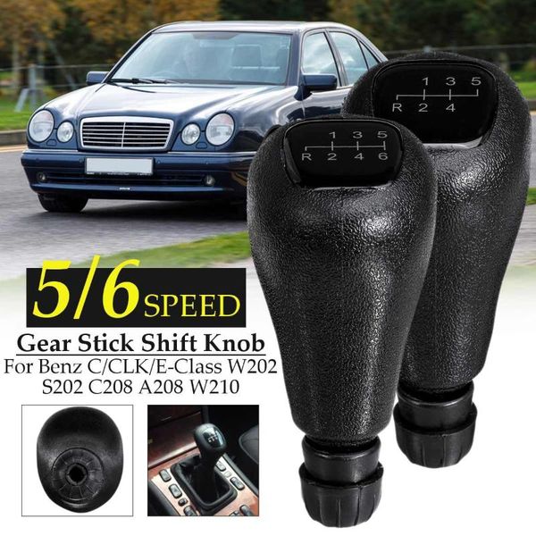 

car 5 / 6 speed gear shift knob stick level head for - c class w202 clk class w208 e w210 styling abs