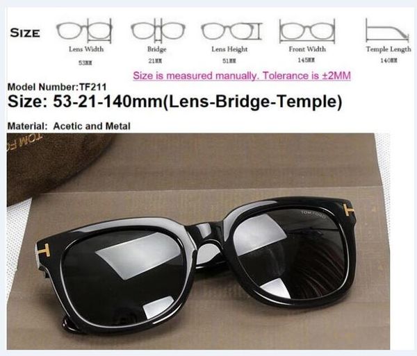 

new fashion tom vintage sunglasses women brand designer ford womens men sunglasses ladies sun glasses with cases and box 555, White;black