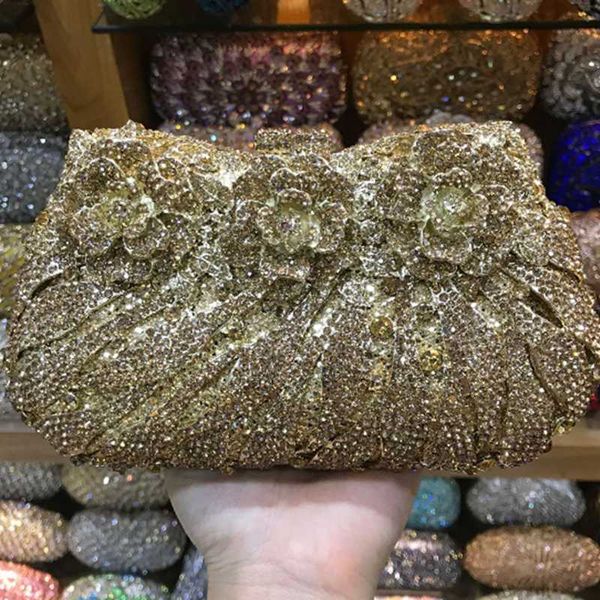 

xiyuan evening clutch crystal bags gold party purse wedding bridal shoulder handbag fashion women prom pouch lady chain clutches