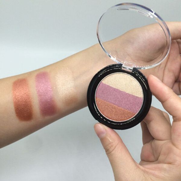 

3 color rainbow eyeshadow palette green women's cosmetics shimmer matte eye shadow pigment waterproof kit