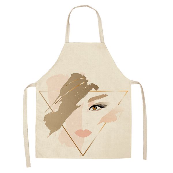 

parent-child kitchen apron european and american foral printed sleeveless cotton linen aprons for men women home cleaning tools