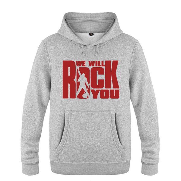 

queen we will rock you толстовки мужчины женщины рок повседневный мода vogue кофты пуловеры, Black