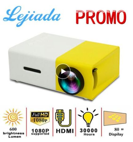 

lejiada yg300 led mini projector 320x240 pixels supports 1080p yg-300 hdmi usb audio portable projector home media video player