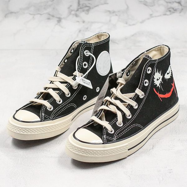 

classic 1970s x batman dc skate shoes who so serious canvas casual shoes 80th anniversary glow dark knight graffiti boy woman street sneaker, Black