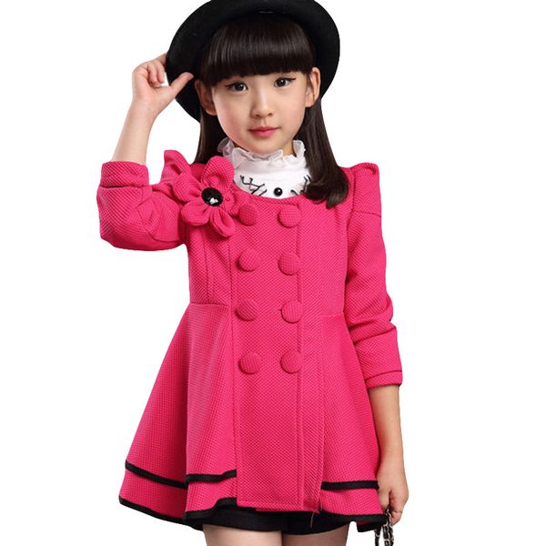 

teenage girls jacket 2019 autumn winter jacket for girls trench coat kids children outerwear coat for windbreaker, Blue;gray