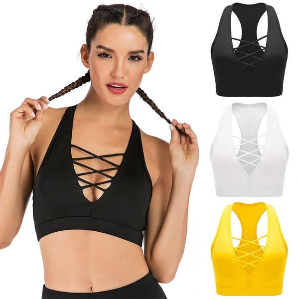

seamless yoga sports bra fitness sports sleeveless bra fast-drying gym underwear yoga clothing, White;black