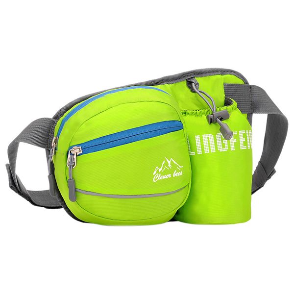 

pack women men running water bottle pockets nylon waterproof outdoor sports bag waist packs