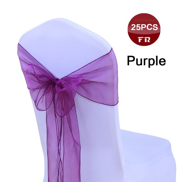 

25pc chair sashes wedding organza chair sashes bow sheer organza fabric pew bows for banquet ceremony event party decor