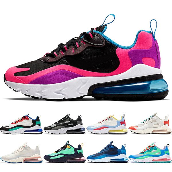 

react men women running shoes bauhaus optical triple black white designer mens trainer breathable sports sneakers size 36-45