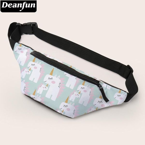 

deanfun 3d printing unicorn waist bags pouch bag adjustable fanny pack gift 18014