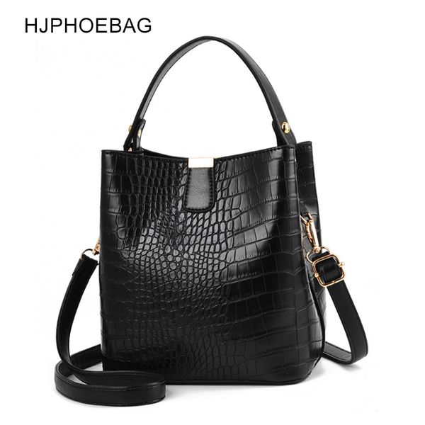 

hjphoebag fashion crocodile crossbody bag for women shoulder bag designer women bags luxury pu leather bag bucket handbag yc254 y200623