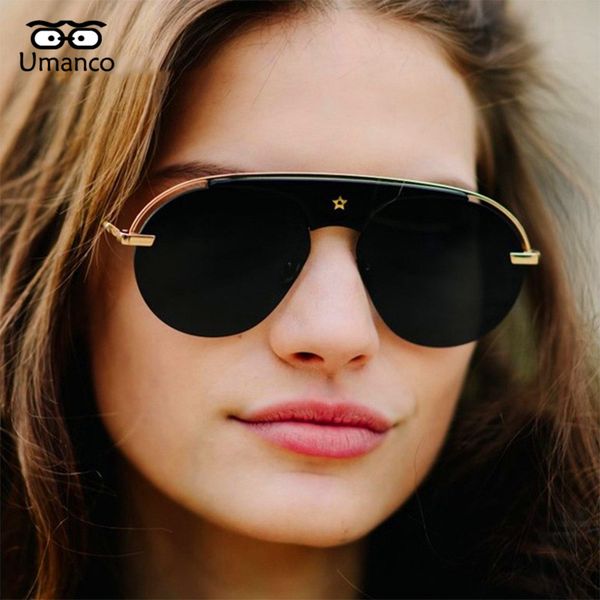 

umanco western style oversized sunglasses women men vintage fashion big frame dazzling colors sun glasses female shades eyewears, White;black