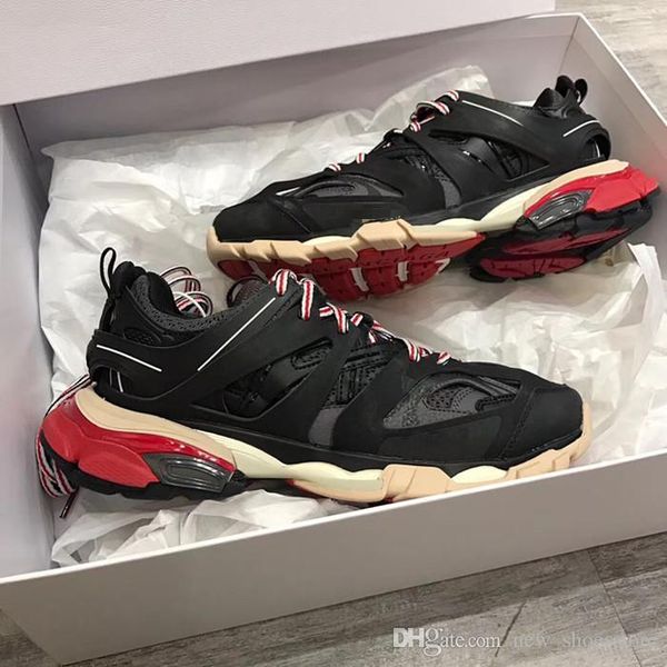 

new women casual designer shoes sneakers release 3.0 tess s paris mens trainers gomma maille black for women triple s clunky sneaker