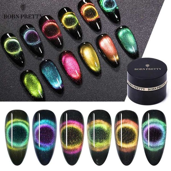 

born pretty 9d chameleon cat eye nail gel magnetic soak off uv gel nail polish romantic shining lacquers 5ml black base need, Red;pink