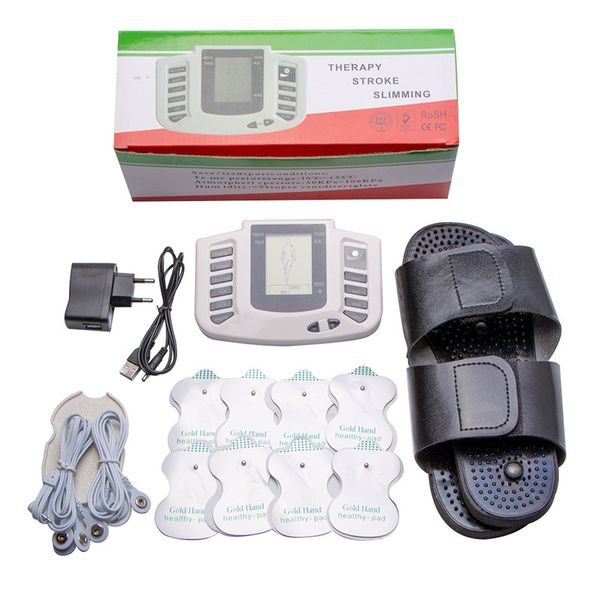 

electrical stimulator full body relax muscle therapy massager massage pulse tens acupuncture health care machine 16 pads r0067