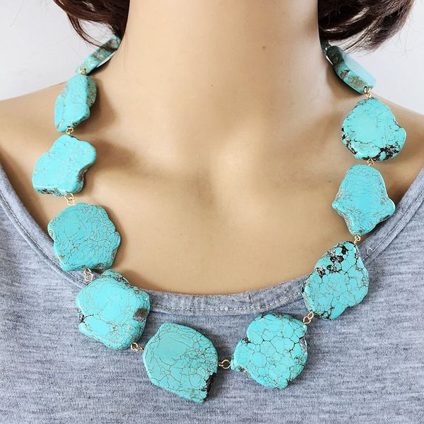 

new design natural stone choker more colors necklace, Silver