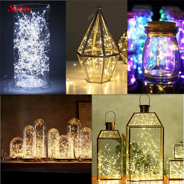 

2/5/10m length new year christmas garland waterproof copper wire star string lights fairy lights for indoor decorations 5z