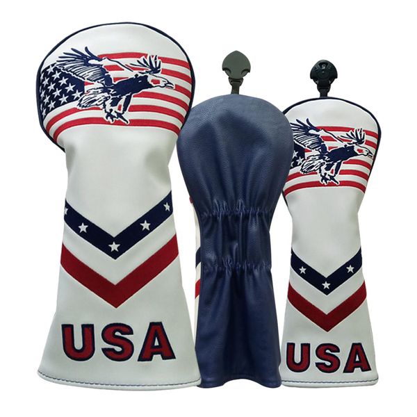 

3pcs/set golf club head cover wood driver headcover sguard with number tag
