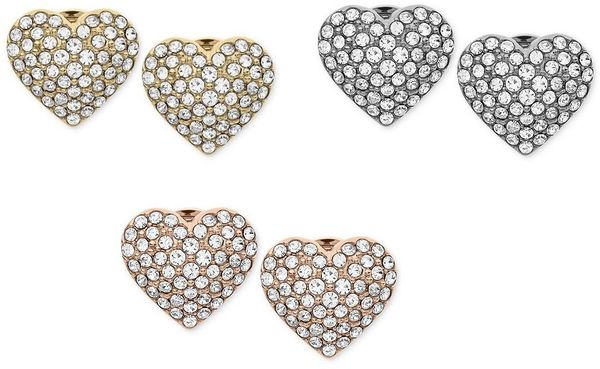 

fashion brand new gold plated gold/silver/rose gold full rhinestone heart tone letter style logo stud brand earrings, Golden;silver