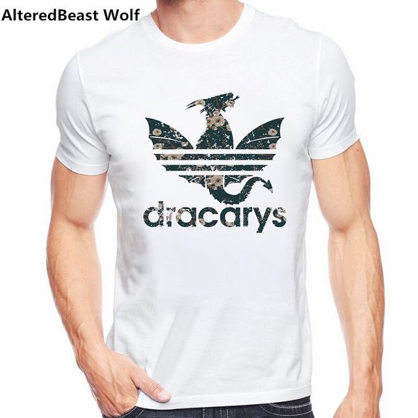 

dracarys men t shirts daenerys t-shirt mother of dragon tees harajuku vintage camisetas aesthetic clothes, White;black