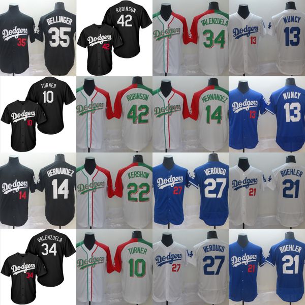 

14 Enrique Hernandez Justin Turner Alex Verdugo Max Muncy Los Angeles Joc Pederson Kenley Jansen Dodgers Walker Buehler Jersey