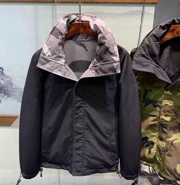 

зимние мужские дизайнерские куртки роскошные мужчины уличная зима гусиные пальто мужчины бренд куртка носить с обеих сторон ветровка размер, Black;brown